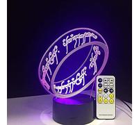 3D Lampe Illusion Optique Led Veilleuse Seigneur Des Optiques Illusions Lampe De Nuit 7 Couleurs Tactile De Chevet Chambre Table Art Déco Enfant