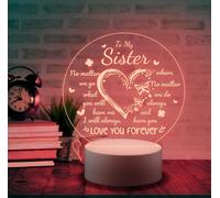 3d Lampe,Lampe De Nuit Personnalisée,Veilleuse Pour Enfants,Lampe De Nuit Stéréoscopique Visuelle À Gradation Avec Télécommande 7 Couleurs,Cadeau Parfait Pour Les Enfants(Circulaire).[Q1319]