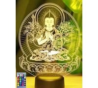 3D Le Bouddha LED Lampe veilleuse d'illusion Lumière de Nuit avec USB et 16 Couleurs Décoration pour Enfant Chambre Chevet Table de Bébé Cadeau Fête Anniversaire