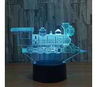 3d le train Veilleuse Lampe Illusion 7 couleurs Lampe de table bureau décoration cadeau de Noël parfait avec