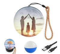 3D Lecteur vidéo de Boule de Cristal de mémoire,Boule De Cristal électronique,Memory Orb,Boule de Cristal 3D avec Affichage numérique,écran numérique de 2,7Pouces,Anniversaire,Cadeau de Noël. (Bleu)