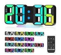 3D LED Digitalwecker: Réveil Multifonctionnel, Moderne, Réglable, Télécommande, Pour Chambre, Bureau, Salon (Noir)