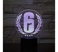 3D Led Night Light Rainbow Six Siege Touch Control Sensor 7 Couleurs Changer Enfant Enfants Cadeau Fps Table De Jeu Rainbow 6 Design Lamp