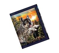 3D Live Life Porte-Carte d'Identité Jumping Wolves, 10 cm, Multicolore, Pet Flexible