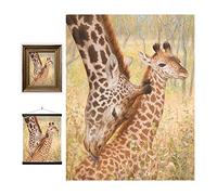 3D LiveLife Affiche murales lenticulaires Amour Tendre de Deluxebase. Poster Girafe 3D sans cadre. Décoration murale parfaite. Oeuvre originale sous licence de l'artiste renommé, Beth Hoselton