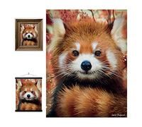 3D LiveLife Affiche Murales Lenticulaires Bébé Panda Roux de Deluxebase. Poster de Lapin 3D sans Cadre. Décoration Murale Parfaite. Oeuvre Originale sous Licence Artiste Renommé, David Penfound