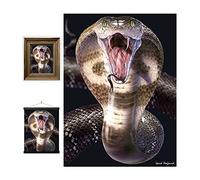 3D LiveLife Affiche Murales Lenticulaires Cobra de Deluxebase. Poster Serpent 3D sans Cadre. Décoration Murale Parfaite. Oeuvre Originale sous Licence de l'Artiste Renommé, David Penfound