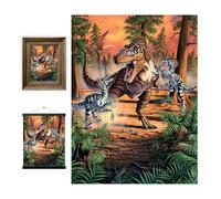 3D LiveLife Affiche Murales Lenticulaires Combat de Dino de Deluxebase. Poster Jurassique 3D sans Cadre. Décoration Murale Parfaite. Oeuvre Originale sous Licence de l'Artiste Renommé, Jerry LoFaro