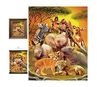 3D LiveLife Affiche murales lenticulaires Cousins Proches de Deluxebase. Poster Safari 3D sans cadre. Décoration murale parfaite. Oeuvre originale sous licence de l'artiste renommé, Michael Searle