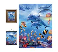 3D LiveLife Affiche murales lenticulaires Hippocampes de Deluxebase. Poster Récif Corallien 3D sans cadre. Décoration murale parfaite. Oeuvre originale sous licence artiste renommé, Steve Sundram