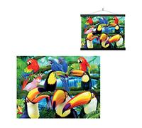 3D LiveLife Affiche murales lenticulaires Le Paradis des Toucans de Deluxebase. Poster Oiseau Tropical 3D sans cadre. Décoration murale. Oeuvre originale licence artiste renommé, Michael Searle
