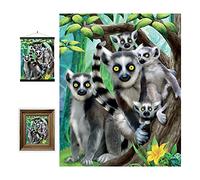 3D LiveLife Affiche murales lenticulaires Lémuriens de Deluxebase. Poster Faune 3D sans cadre. Décoration murale parfaite. Oeuvre originale sous licence de l'artiste renommé, Michael Searle