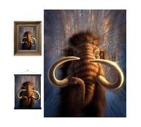 3D LiveLife Affiche murales lenticulaires Mammouth de Deluxebase. Poster Jurassique 3D sans cadre. Décoration murale parfaite. Oeuvre originale sous licence de l'artiste renommé, Jerry LoFaro