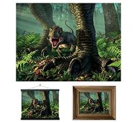 3D LiveLife Affiche murales lenticulaires Petit Rex de Deluxebase. Poster Dinosaure 3D sans cadre. Décoration murale parfaite. Oeuvre originale sous licence de l'artiste renommé, Jerry LoFaro