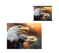 3D LiveLife Affiche murales lenticulaires Trois Aigles de Deluxebase. Poster Oiseau 3D sans cadre. Décoration murale parfaite. Oeuvre originale sous licence de l'artiste renommé, Carol Cavalaris