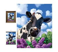 3D LiveLife Affiche Murales Lenticulaires Vache Curieuse de Deluxebase. Poster ferme 3D sans Cadre. Décoration Murale Parfaite. Oeuvre originale sous licence de l'Artiste Renommé, Jerry LoFaro