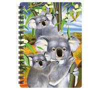 3D LiveLife Bloc-note - Calin de Koala de Deluxebase. Carnet à Spirale A6 Art Lenticulaire 3D à pages vierges en papier recyclé. Illustrations sous licence de l'artiste renommé Michael Searle