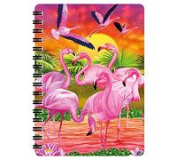 3D LiveLife Bloc-note - Flamants Roses de Deluxebase. Carnet à Spirale A6 Art Lenticulaire 3D Oiseaux à pages vierges en papier recyclé. Illustration sous licence de l'artiste renommé Michael Searle