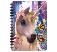 3D LiveLife Bloc-note - Licorne Mignone de Deluxebase. Carnet à Spirale A6 Art Lenticulaire 3D à pages vierges en papier recyclé. Illustrations sous licence de l'artiste renommé David Penfound