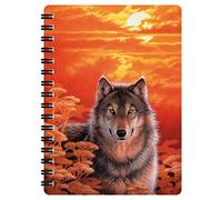 3D LiveLife Bloc-note - Regard de Deluxebase. Carnet à Spirale A6 Art Lenticulaire 3D Loup à pages vierges en papier recyclé. Illustrations sous licence de l'artiste renommé Joh Naito