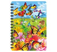 3D LiveLife Cahier de papillon du flottement de beurre de Deluxebase. A6 a classé le carnet de notes à spirale lenticulaire.