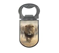 3D LiveLife Deluxebase Décapsuleur magnétique lenticulaire 3D Lion Décapsuleur magnétique pour bouteilles de bière et bar Accessoires pour la maison, les voyages et les cadeaux