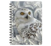 3D LiveLife Jotters- Sanctuaire du harfang des neiges de Deluxebase. Cahier à spirales A6 avec pages en papier recyclé lenticulaire 3D Butterfly. Œuvre sous licence de l'artiste renommé Collin Bogle
