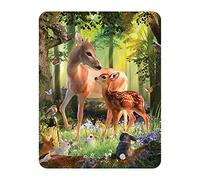 3D LiveLife Magnet Cerf à l'Aube de Deluxebase. Aimant lenticulaire Puissant pour frigo 3D Cerf. Magnet décoratif Enfants & Adultes avec Illustrations sous Licence Artiste renommé David Penfound