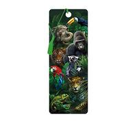 3D LiveLife Marque-page - Amis de la Jungle de Deluxebase. Marque page Jungle avec illustrations 3D lenticulaires sous licence de l'artiste renommé Tami Alba