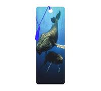 3D LiveLife Marque-page - Baleine Bleue de Deluxebase. Marque page Baleine avec illustrations 3D lenticulaires sous licence de l'artiste renommé David Penfound