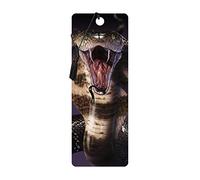 3D LiveLife Marque-page - Cobra de Deluxebase. Marque page Serpent avec illustrations 3D lenticulaires sous licence de l'artiste renommé David Penfound