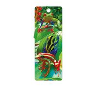 3D LiveLife Marque-page - Grenouilles Funky de Deluxebase. Marque page Grenouilles avec illustrations 3D lenticulaires sous licence de l'artiste renommé David Penfound