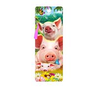 3D LiveLife Marque-page - L'Enclos des Cochons de Deluxebase. Marque page Cochon avec illustrations 3D lenticulaires sous licence de l'artiste renommé Michael Searle