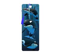 3D LiveLife Marque-page - Orque de Deluxebase. Marque page Baleine avec illustrations 3D lenticulaires sous licence de l'artiste renommé Beth Hoselton