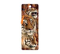 3D LiveLife Marque-page - Rayures du Tigre de Deluxebase. Marque page Tigre avec illustrations 3D lenticulaires sous licence de l'artiste renommé Michael Gardner
