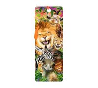 3D LiveLife Marque-page - Sourires de Safari de Deluxebase. Marque page Safari avec illustrations 3D lenticulaires sous licence de l'artiste renommé Michael Searle