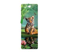 3D LiveLife Marque-page - Tigre et Nénuphare de Deluxebase. Marque page Tigre avec illustrations 3D lenticulaires sous licence de l'artiste renommé Jerry LoFaro