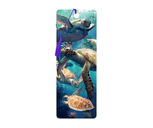 3D LiveLife Marque-page - Tortue de Mer de Deluxebase. Marque page Tortue de Mer avec illustrations 3D lenticulaires sous licence de l'artiste renommé David Penfound
