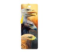 3D LiveLife Marque-page - Trois Aigles de Deluxebase. Marque page Aigle avec illustrations 3D lenticulaires sous licence de l'artiste renommé Carol Cavalaris