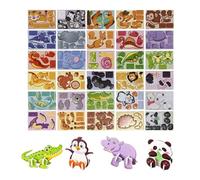 3D Lot de 30 jeux éducatifs mignons et manuels en papier 3D éducatif pour garçons et filles, éducation préscolaire, salle de ureau et