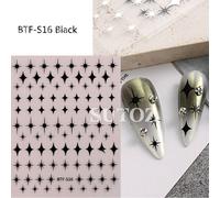 3d Lune Et ¿¿Toiles Nail Art Autocollants Bronze Dor¿¿ Argent Soleil Totem Boh¿¿Me Design Nail Charmant D¿¿Calcomanies Manucure D¿¿Cor Lesu-14 - Type Btf-S16 Black
