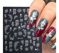 3d Lune Et ¿¿Toiles Nail Art Autocollants Bronze Dor¿¿ Argent Soleil Totem Boh¿¿Me Design Nail Charmant D¿¿Calcomanies Manucure D¿¿Cor Lesu-14 - Type Btf-S21 Silver