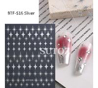 3d Lune Et ¿¿Toiles Nail Art Autocollants Bronze Dor¿¿ Argent Soleil Totem Boh¿¿Me Design Nail Charmant D¿¿Calcomanies Manucure D¿¿Cor Lesu-14 - Type Btf-S16 Silver