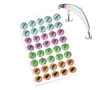 3D Lure Eye Kit - Sticky Bait Decals for Fishing Making | Drip Molded Construction with Self Adhesive Layer, Bright Artificial Eyes for Freshwater, Saltwater, Tackle Box DIY Projects