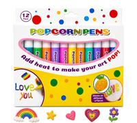3D Magic Bubble Pen, 12PCS Puffy Popcorn Art Pens for DIY Cards (1*12Stk)