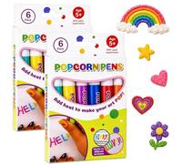 3D Magic Bubble Pen, 12PCS Puffy Popcorn Art Pens for DIY Cards (2*6Stk)