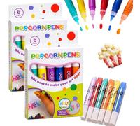 3d Magic Popcorn Pens,Popcorn Markers,Puffy 3d Art Pens For Scrapbooks, Art Projects, Classroom (2SET)