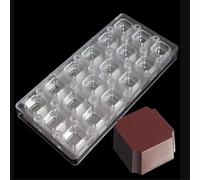 3D Magnétique Chocolat Transfert Moule, Polycarbonate Moules, DIY Cuisson Outils Pâtisserie Plateau Fabriquant, Aimant PC Transparent Drap Bonbon Moule avec Miroir, Cuisine Plats à Four - Carré