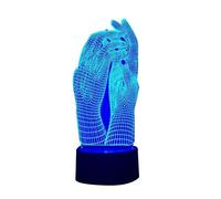 3D Main LED Lampe Art Déco Lampe la Couleur Changeant Lumières LED Décoration Lumière Touch Control 7 Couleurs Change Alimenté par USB Enfants Cadeau Anniversaire Décoration de Noël
