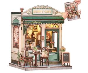3D Maison De Poupée, Book Nook Kit, Maison Miniature, DIY Book Nook Kit avec Lumière LED, Miniature DIY Kit Modèles pour 14 Ans+ Cadeaux Créatifs,Fleuriste, Décoration (3)